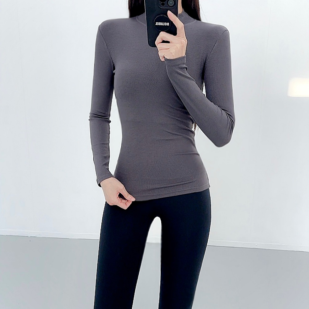 로라벨 디어롱 필라테스복 여성 요가복 필라테스 요가 상의 티셔츠 커버업 운동복 긴팔 복장 - 메인 이미지