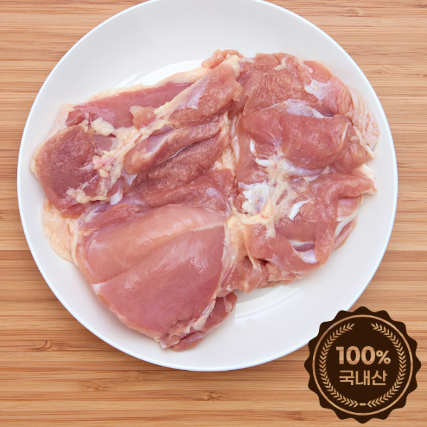 국산 뼈없는 순살 닭다리살 정육 1kg : 꼬끼존짱