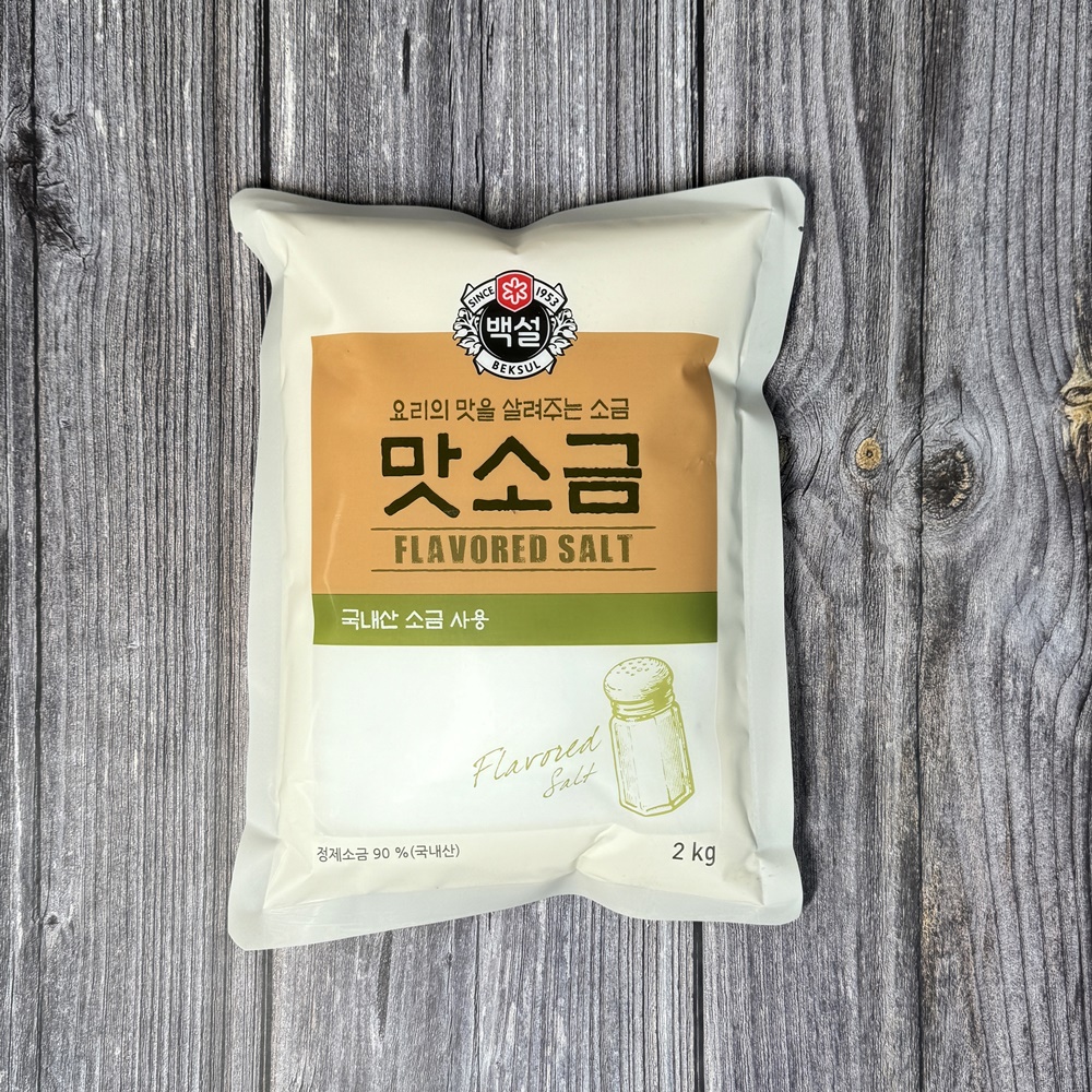 CJ 제일제당 백설 맛소금 업소용 국내산 정제염 정제소금 2kg, 6개 - 상세 이미지 3