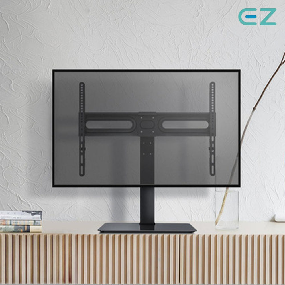 EZ TV 스탠드 거치대 강화유리 탁상용 삼성 LG TV 호환 55인치까지