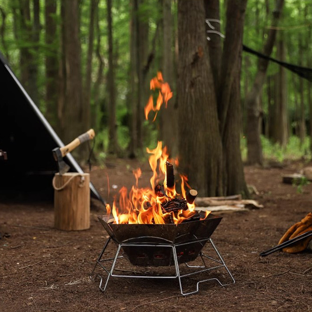 KOOLMAN 쿨맨 육각 접이식 캠핑 화로대 불멍 대형