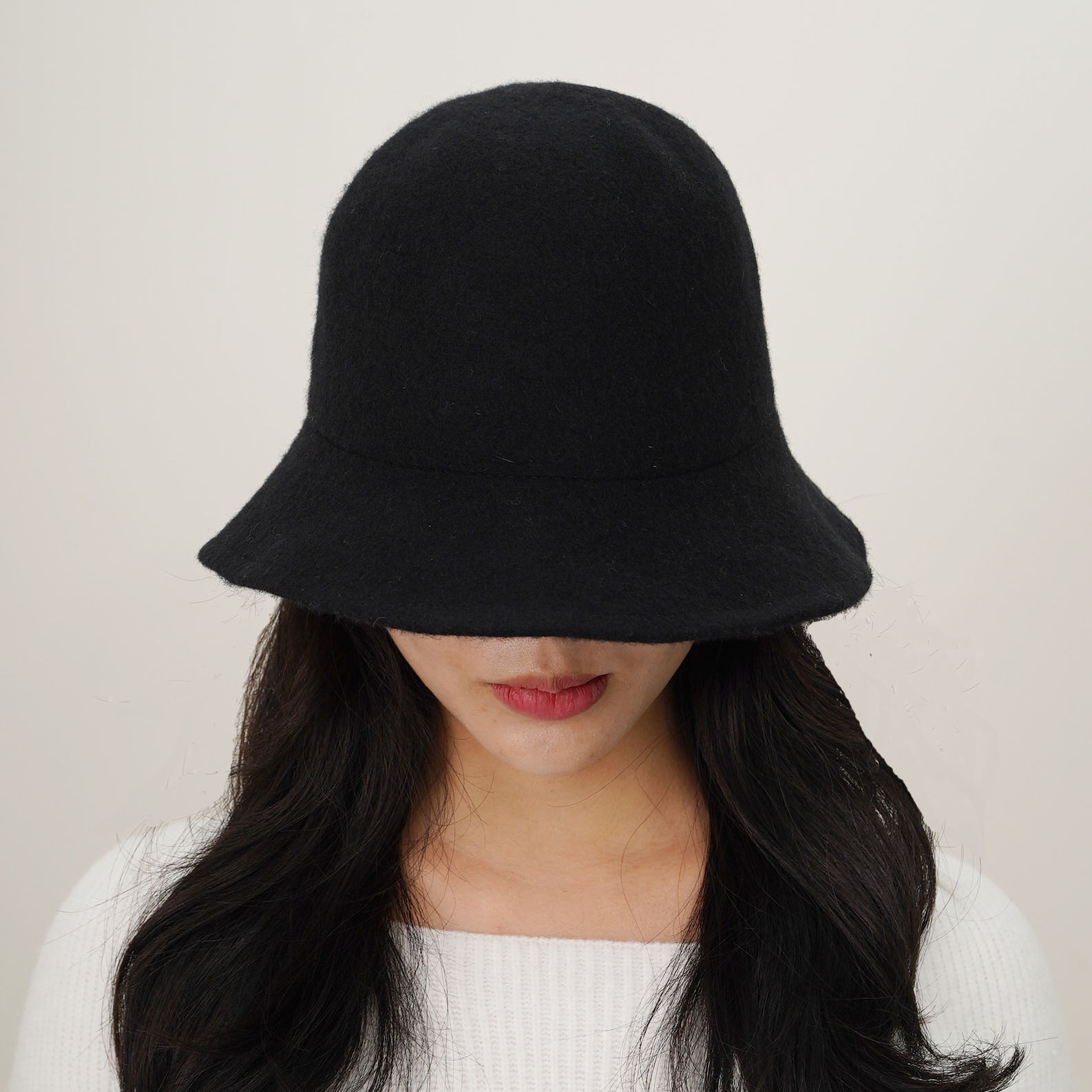 여성 니트모자 울 버킷햇 겨울 뜨개 산책 동백이 모자