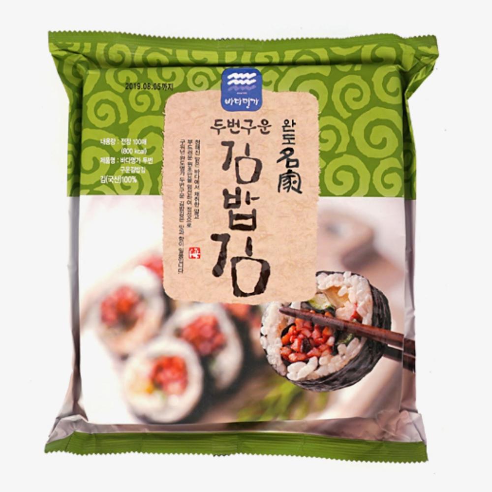 두번구운 김밥김 완도명가 김 100장 김밥재료 : 제이엘글로벌마켓