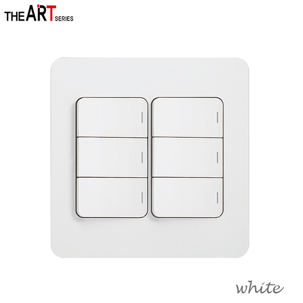 제일 디아트 6구 스위치 전등 스위치 커버 화이트