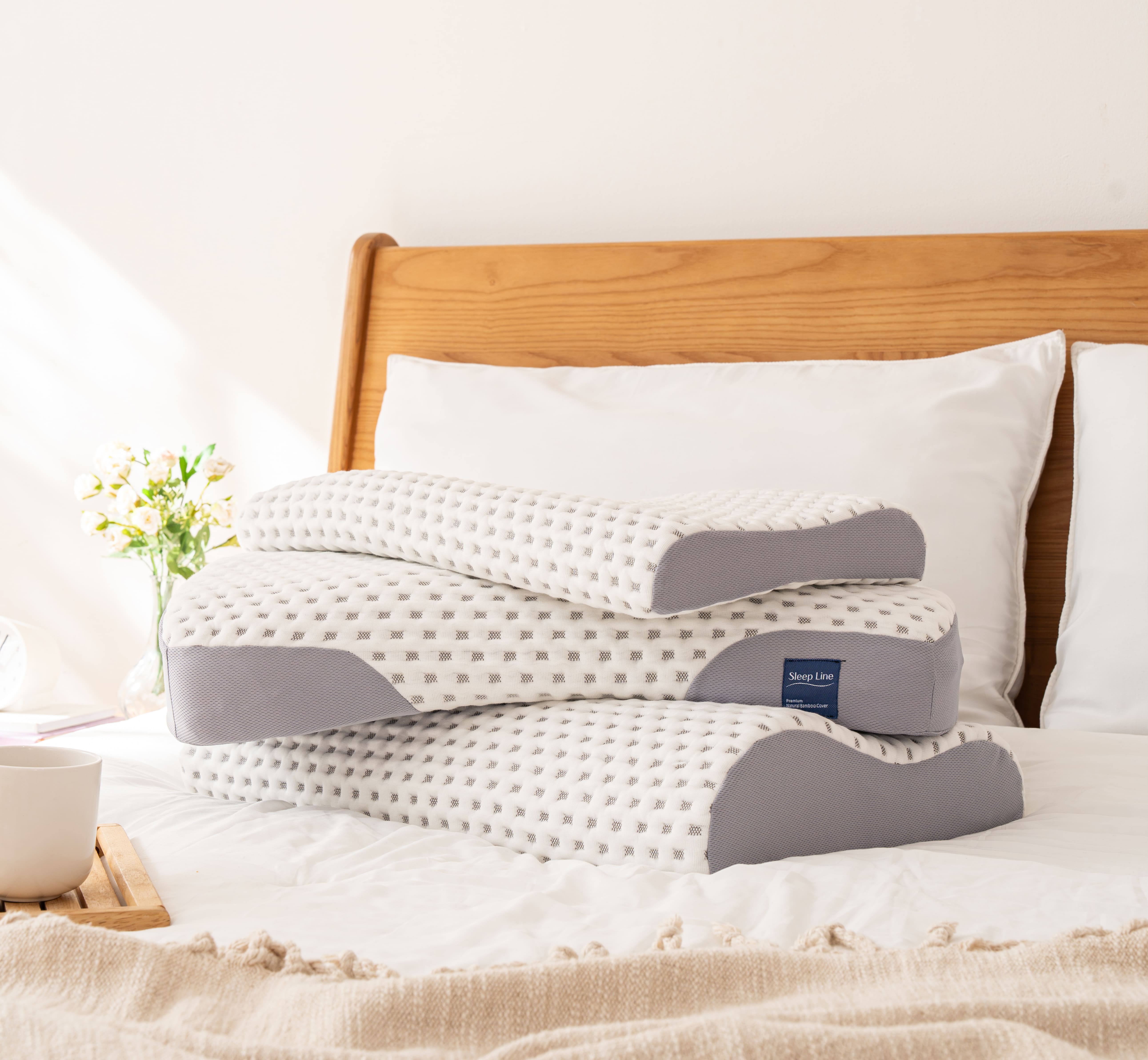 슬립라인 경추베개 경추 목베개 목디스크 일자목 거북목 기능성 옆으로자는 낮은 베개