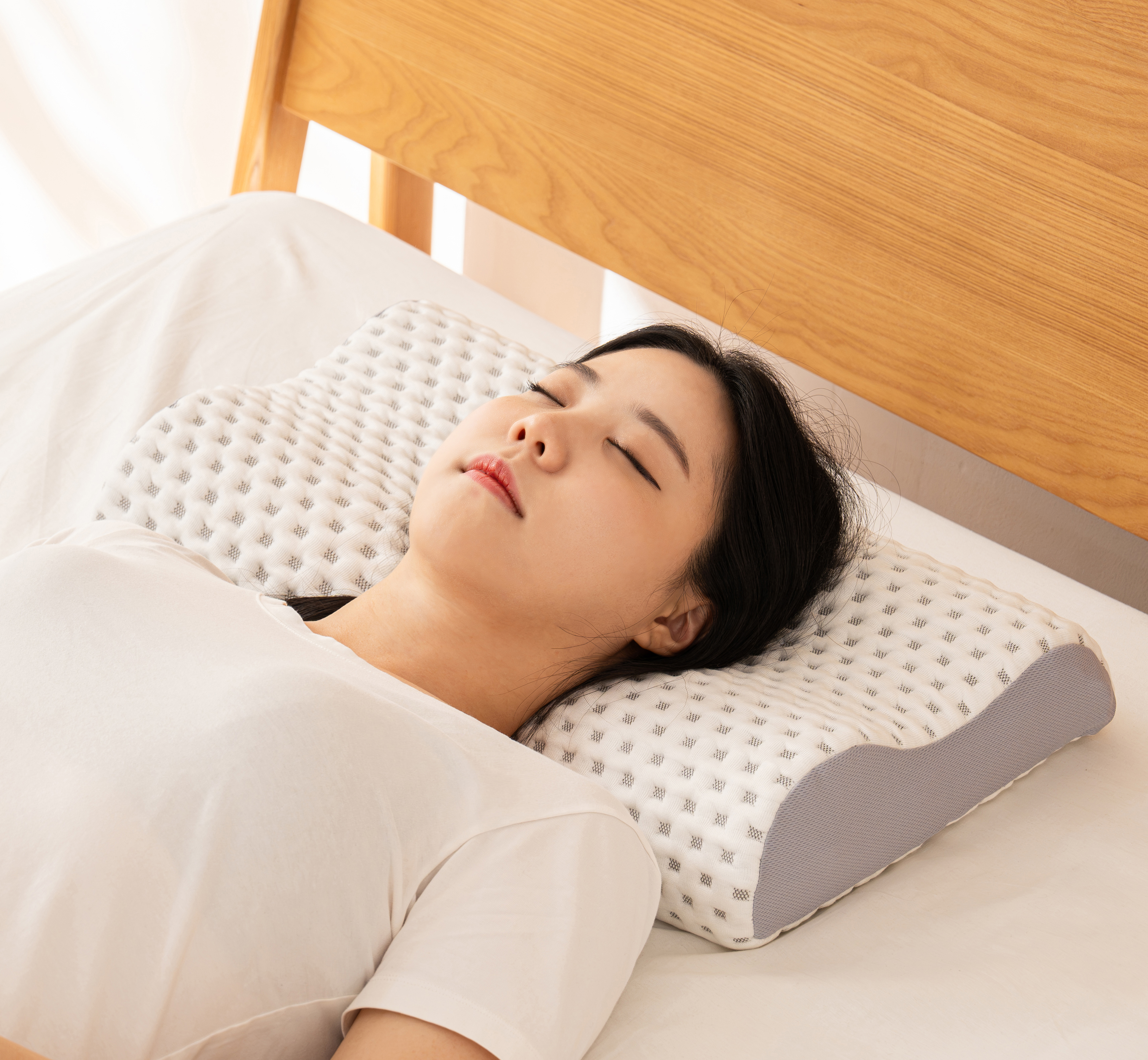 슬립라인 경추베개 경추 목베개 목디스크 일자목 거북목 기능성 옆으로자는 낮은 베개 제품 이미지