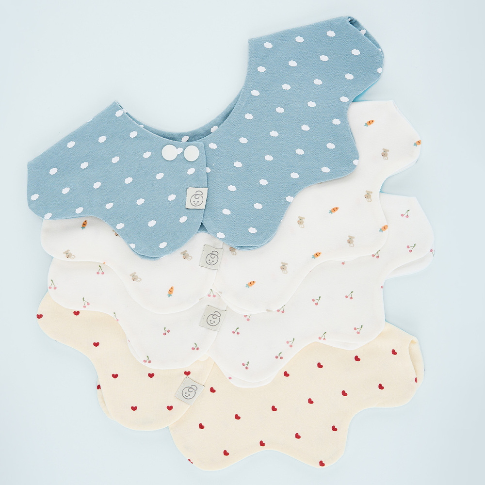 [선물포장]아가짱 시그니처 아기 롤링턱받이 침받이 4종 세트