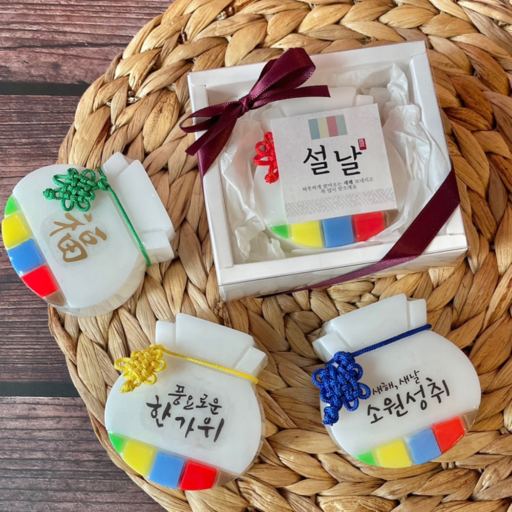 복주머니비누 보자기비누 새해 설날 추석 명절 비누답례품 - 상세 이미지 2