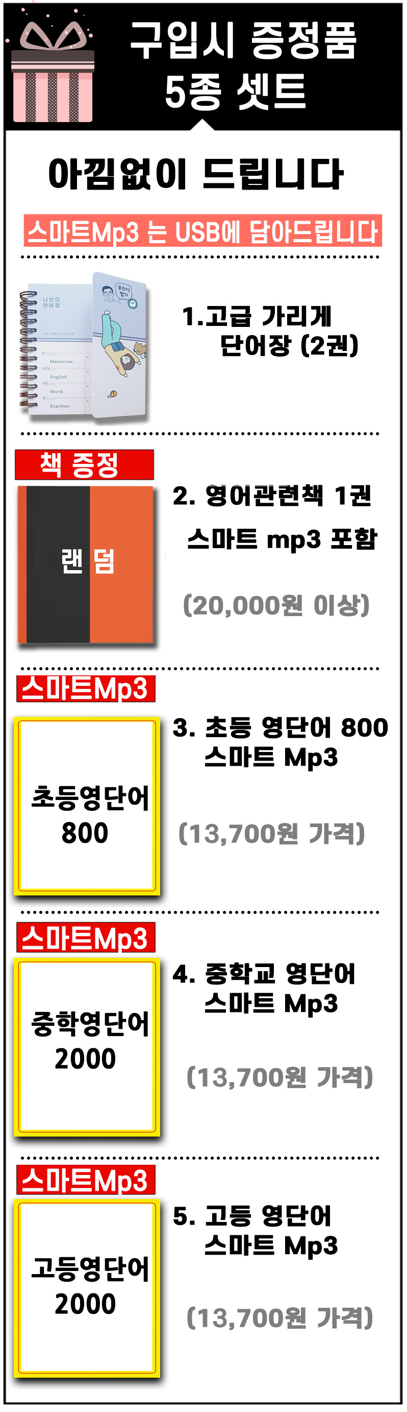영어정복 패키지 + USB Mp3 무의식암기 반석출판사 (프리토킹 영어회화,일상생활 여행영어, 왕초보 영어 급상승, 바로바로 영어단어장, 기적의 영어회화 트레이닝 180) 판매처 상세 정보 이미지 2