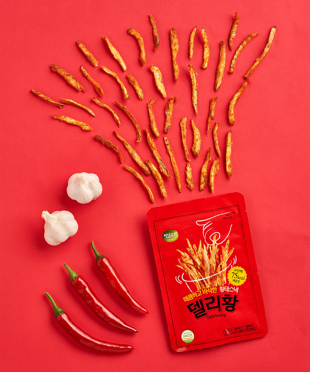 고단백 저칼로리 황태스낵 델리황 매운맛 버터맛 단백질간식 술안주 - 상세 이미지 5