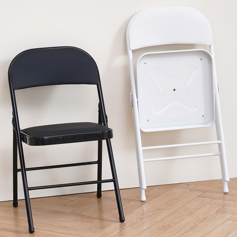접의자 철제 다용도 체어 간이 교회 학원 사무용 행사용 접는 접이식 의자 - 상세 이미지 3