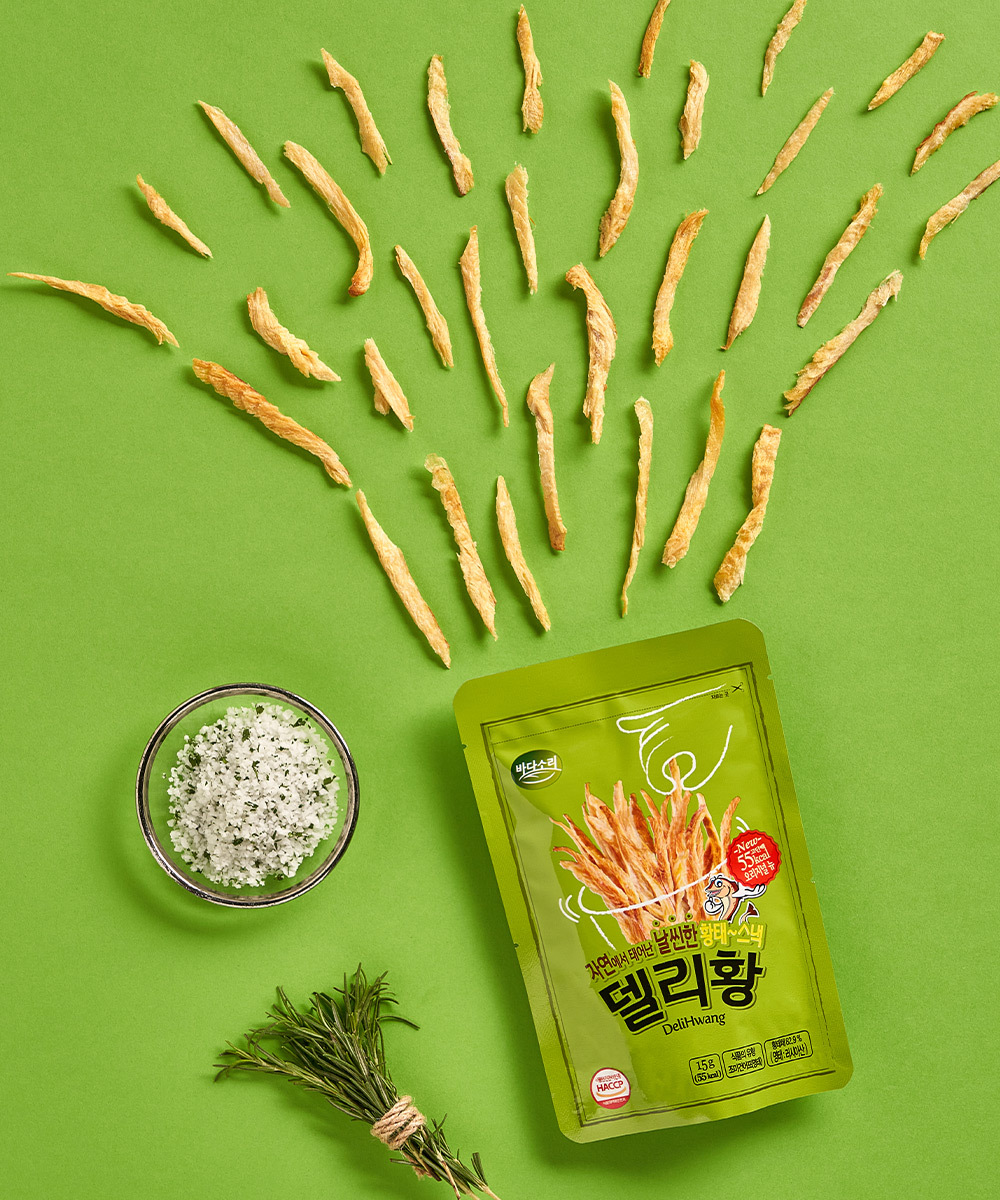 고단백 저칼로리 황태스낵 델리황 매운맛 버터맛 단백질간식 술안주 - 상세 이미지 2