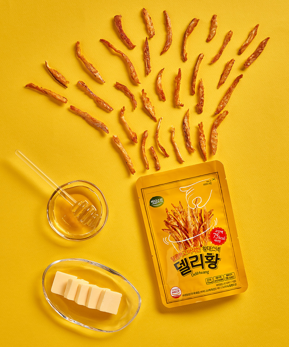 고단백 저칼로리 황태스낵 델리황 매운맛 버터맛 단백질간식 술안주 - 상세 이미지 3
