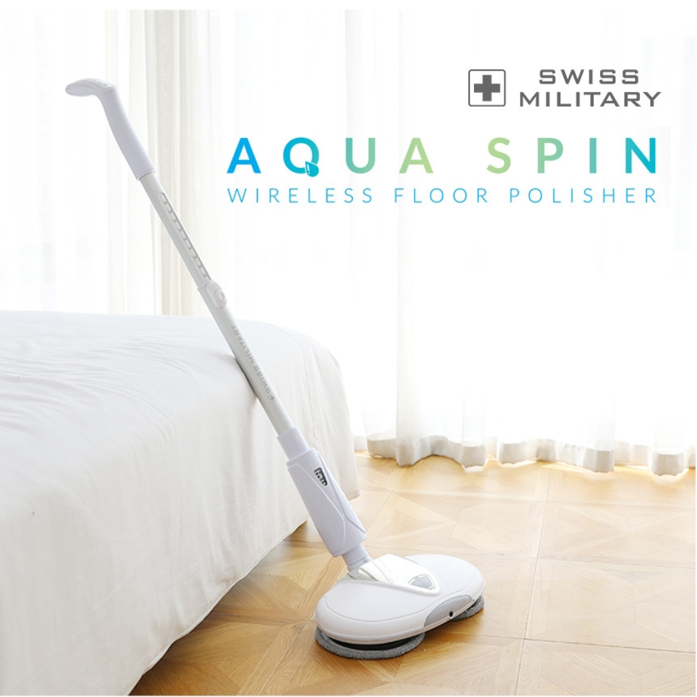 스위스밀리터리 무선 물걸레청소기 아쿠아 스핀 자동 전동 물걸레 청소기 이미지 3