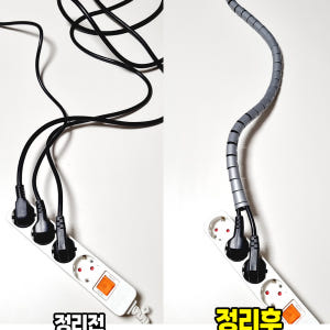 전선정리 매직 케이블 책상 컴퓨터 선정리 강아지 고양이 전기선 보호 용품... 개봉기 | 실사용 후기 - 상품 이미지 4