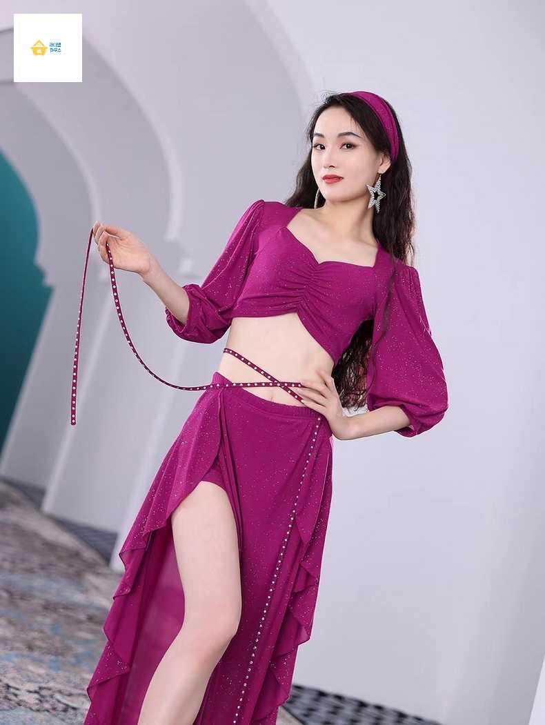 스커트 밸리댄스 댄스복 무대의상 밸리복 공연복 - 상세 이미지 2