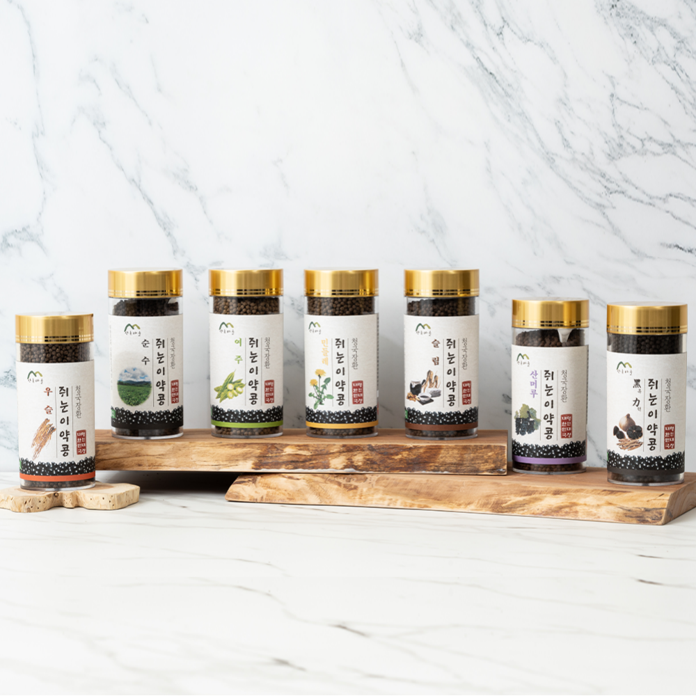 산촌마을 동네한바퀴 기능성 쥐눈이콩 청국장환 250g 1통 발효환 슬림 여주 우슬 산머루 - 상세 이미지 2