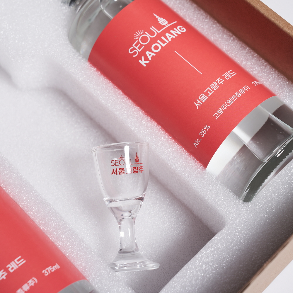 서울고량주 레드 선물 세트 35도 375mlx3병 한국 고량주(전용잔3, 쇼핑백) - 상세 이미지 4