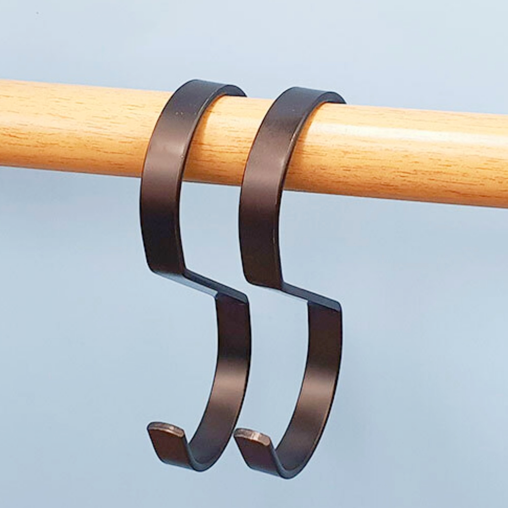 10mm 블랙 고기걸이 후크고리 에스자고리 s자고리 다용도걸이 - 메인 이미지