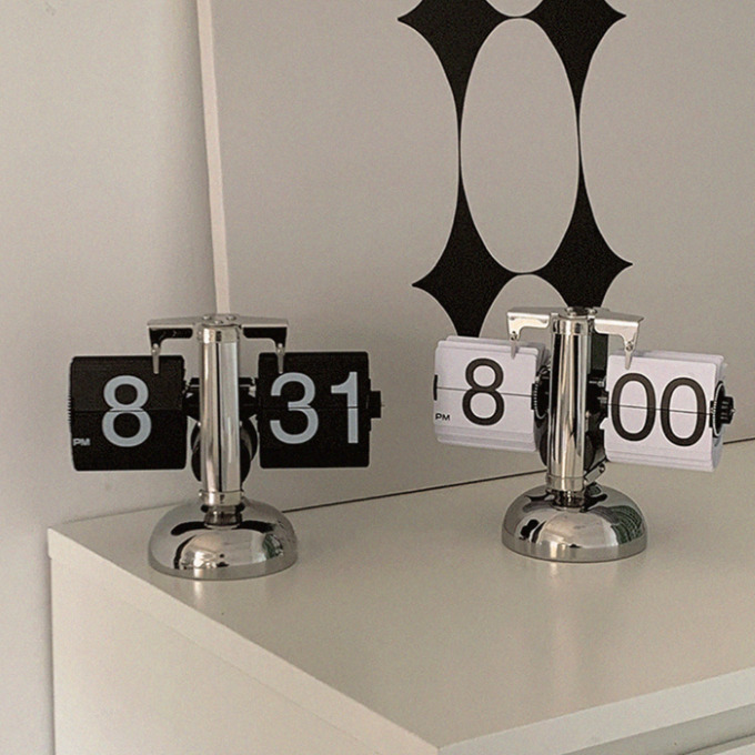 부이 아날로그 플립 시계 탁상형 감성 인테리어 레트로 소품