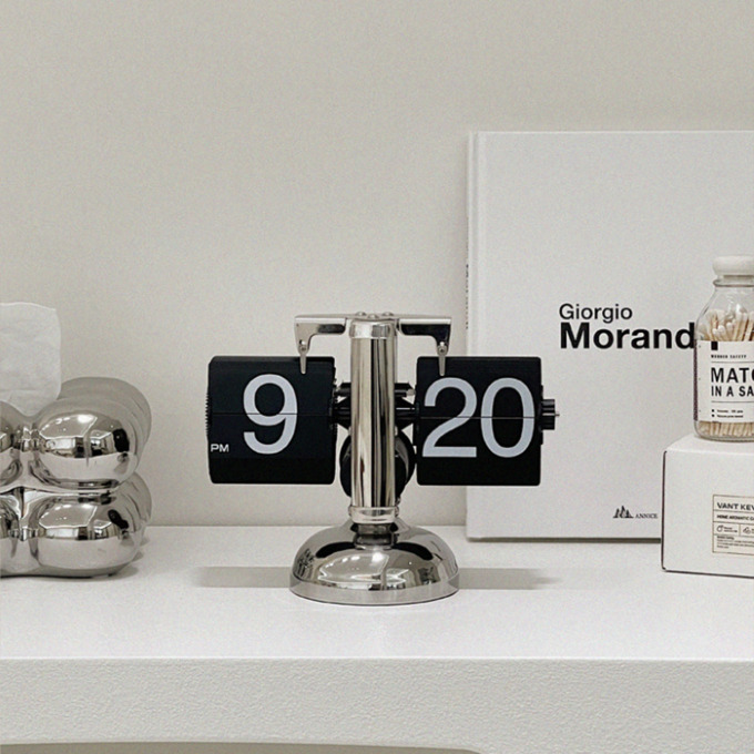 부이 아날로그 플립 시계 탁상형 감성 인테리어 레트로 소품