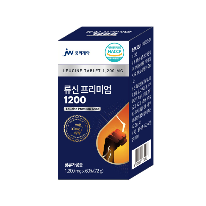 류신 프리미엄 1200 60 정 총 72000mg 아미노산 단백질 타블렛 근육 제품 이미지