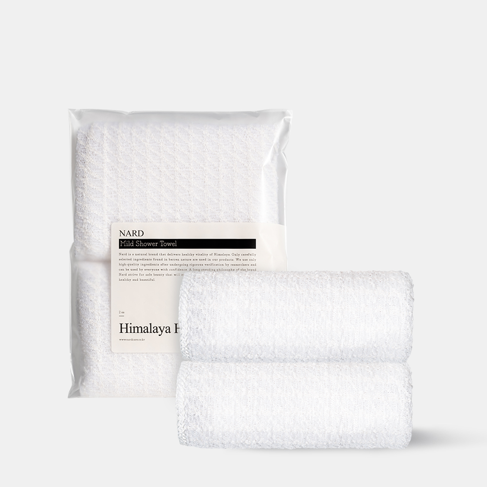 [2개] 나드 저자극 한지 샤워타올