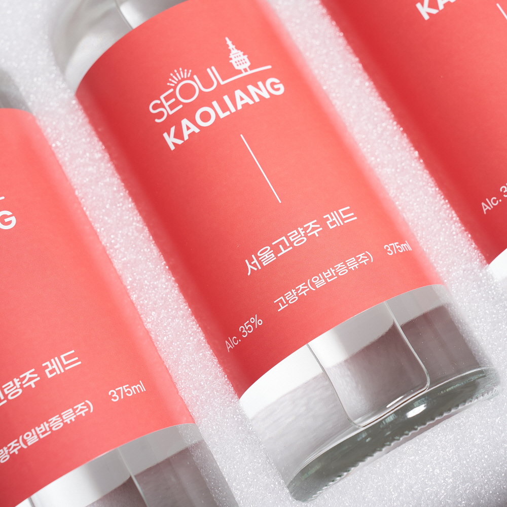 서울고량주 레드 선물 세트 35도 375mlx3병 한국 고량주(전용잔3, 쇼핑백) - 상세 이미지 2