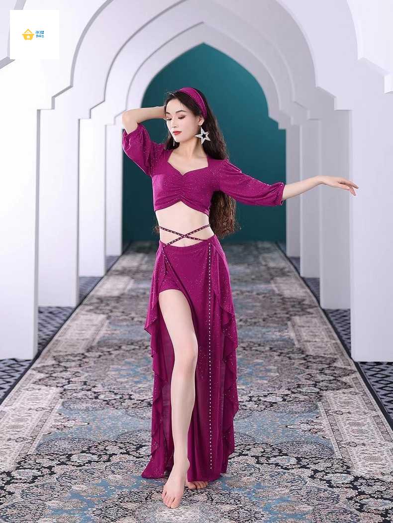 스커트 밸리댄스 댄스복 무대의상 밸리복 공연복 - 상세 이미지 5