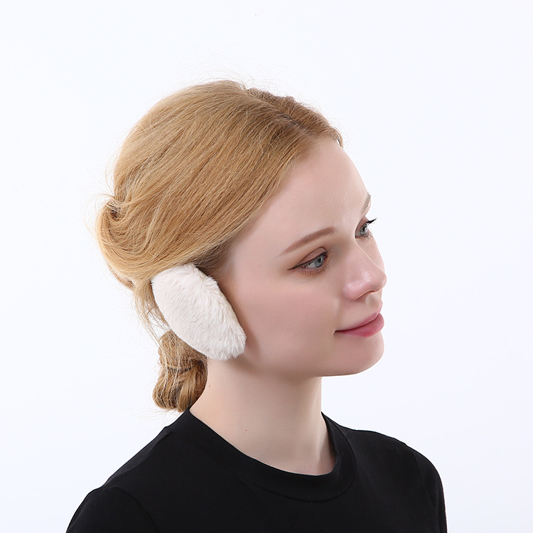 방한 귀마개 끈없는 니트 귀도리 똑딱이 토끼 귀덮개 겨울