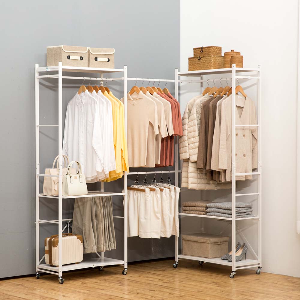 올맘 무조립 시그니처 드레스룸 시스템행거/2개세트 모션봉구성