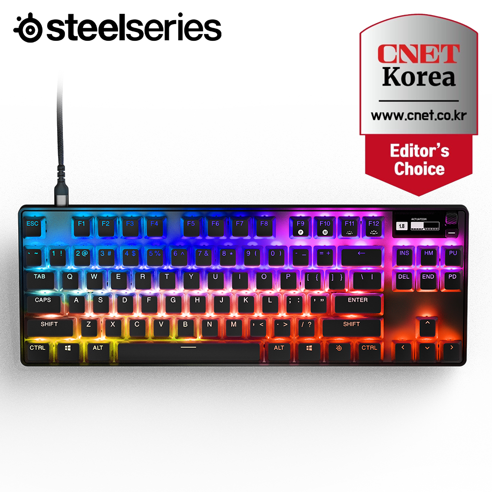 [푸딩키캡증정] 스틸시리즈 Apex Pro TKL (2023) US 기계식 유선 게이밍 키보드 감도조절 래피드트리거 동시입력 OLED 디스플레이 매크로 상세 이미지 4