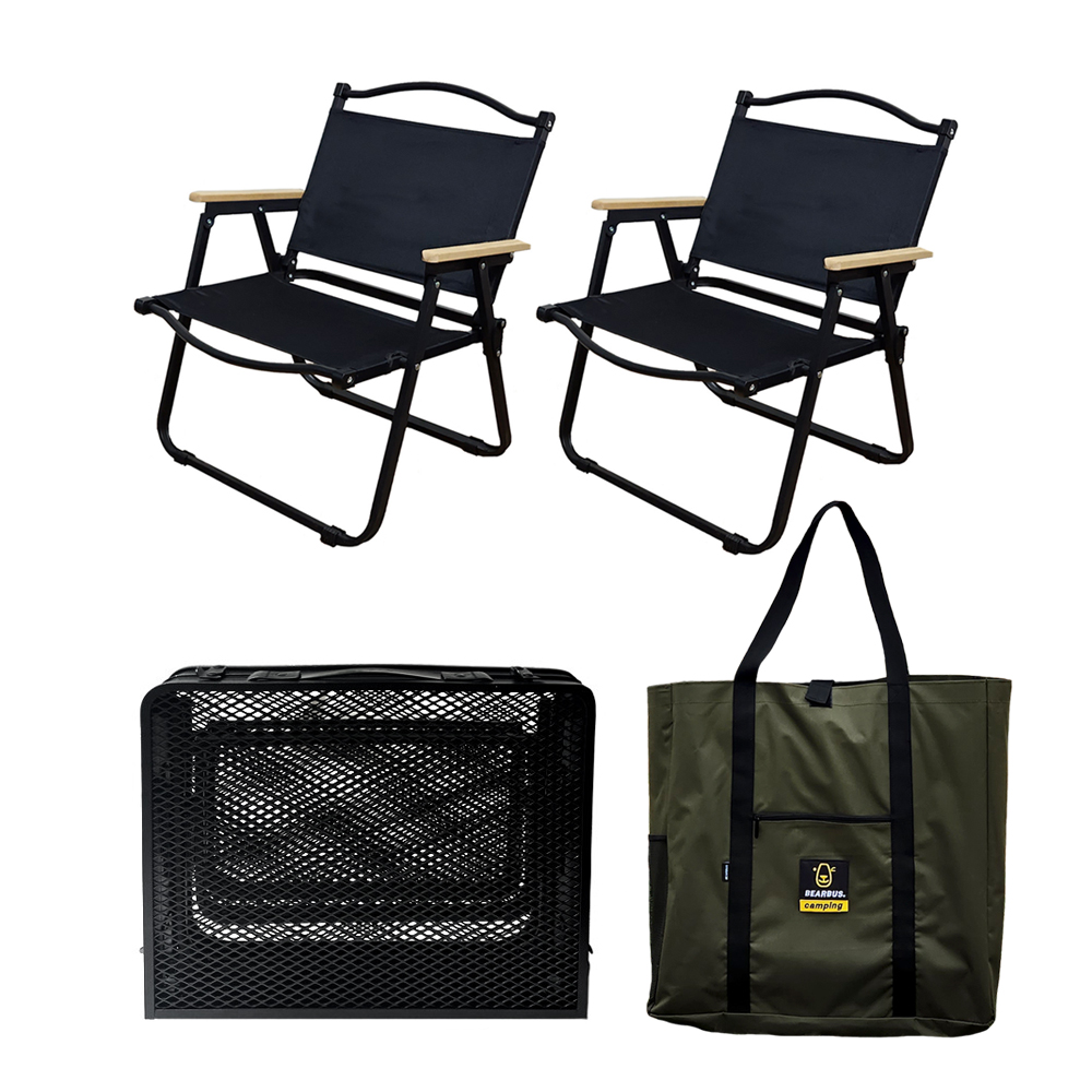 베어버스 캠핑 의자2개 테이블1개 의자 가방1개 풀세트