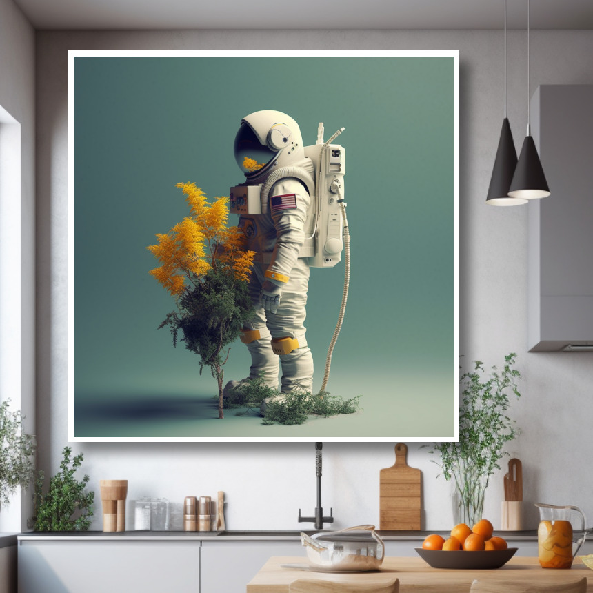 광활한 행성 80cm x 80cm 무광블랙 알루미늄액자 - 상세 이미지 5