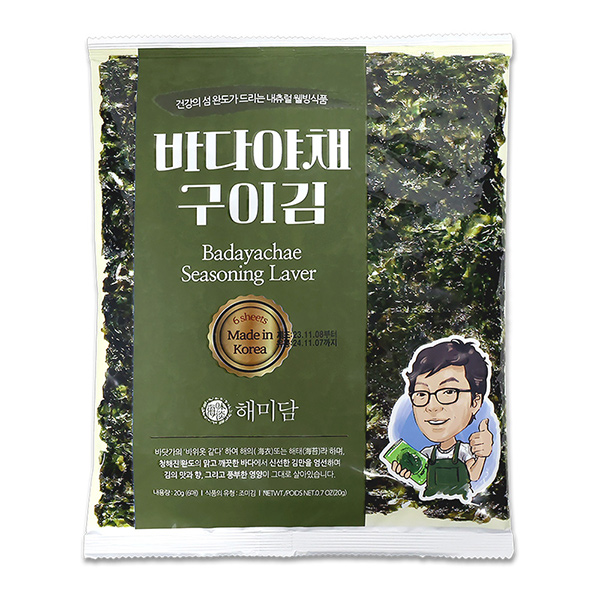 완도 금복식품 바다야채 구이김6매(20g) : 피쉬세일