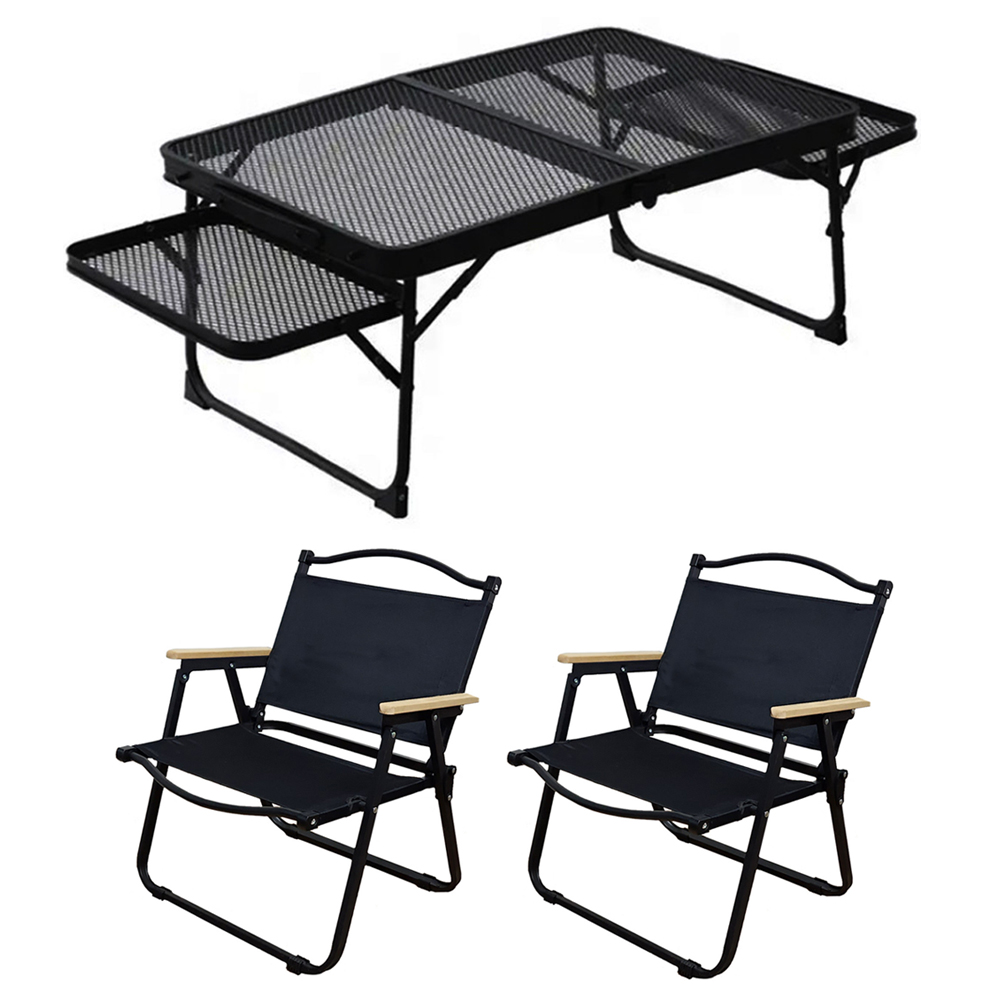 베어버스 캠핑테이블의자세트 의자2개 메쉬테이블 1개