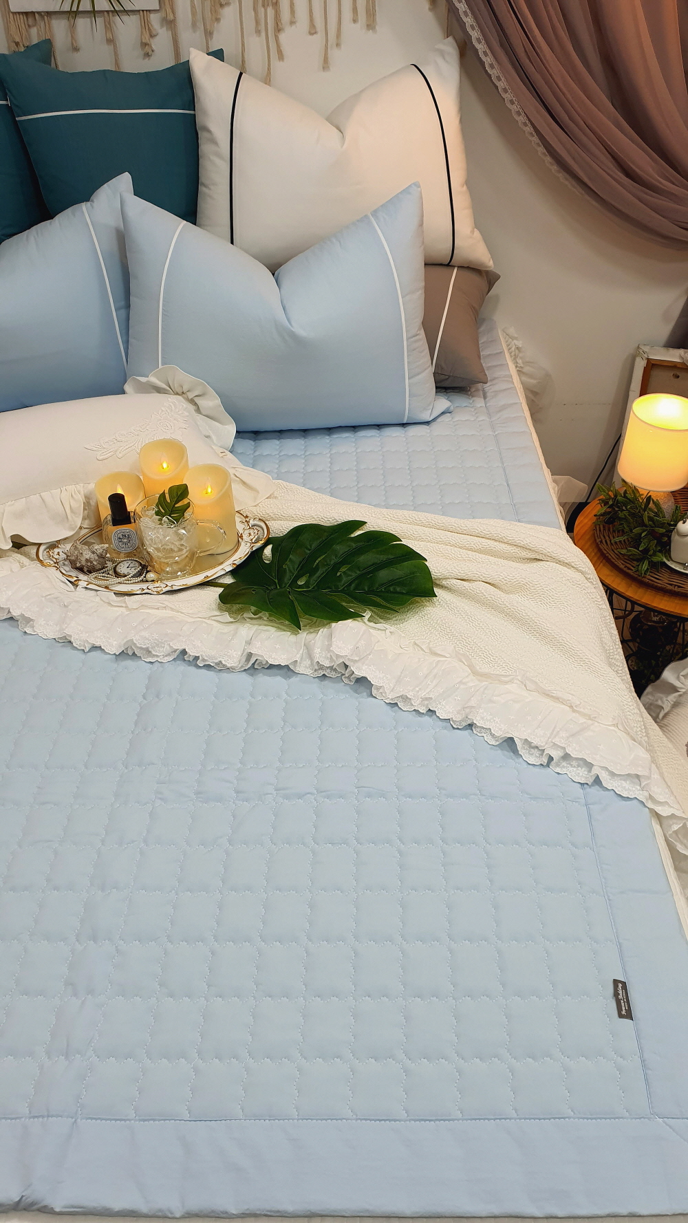 패밀리침대패드 라지킹패드 이스턴킹 이불깔개 고밀도