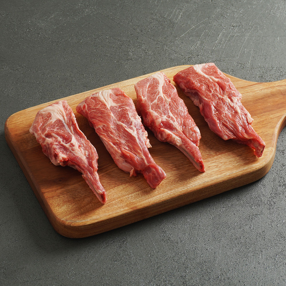 호주산 양갈비 숄더랙 스테이크 양고기 구이 글램핑 바베큐 파티 맛집 시즈닝포함 490g