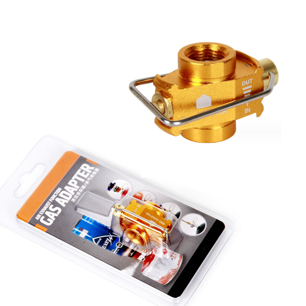 모아이캠핑 부탄 이소 가스세이버 잔량이동 어댑터 골드 단품