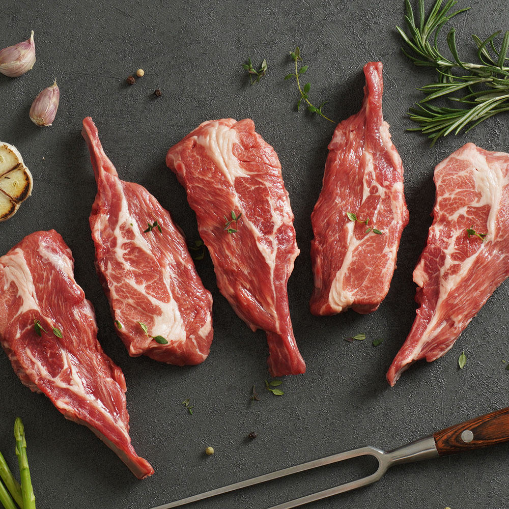 호주산 양갈비 숄더랙 스테이크 양고기 구이 글램핑 바베큐 파티 맛집 시즈닝포함 490g