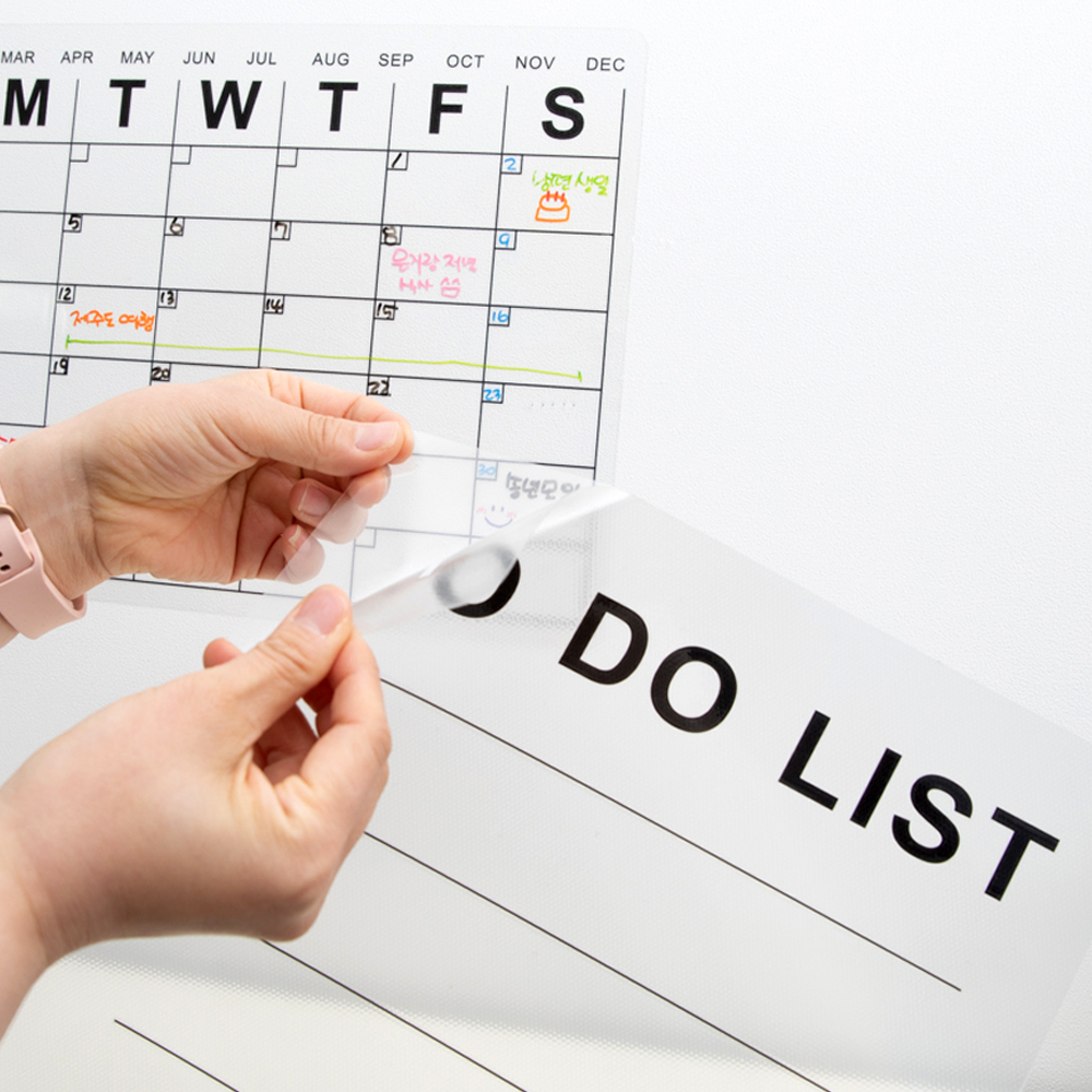 붙이는 투명 냉장고 메모보드 미니 화이트보드 칠판 위클리 이미지 3