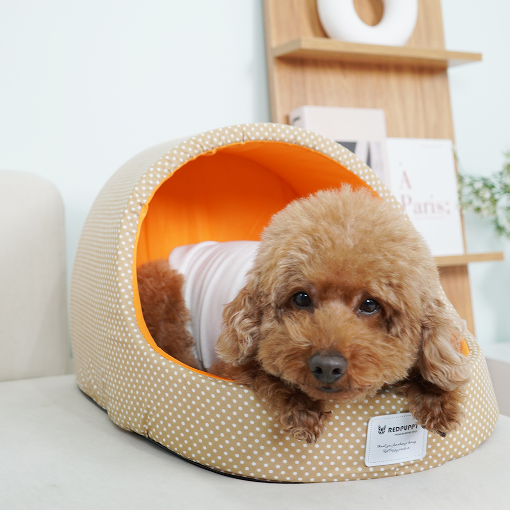 개과천선 스팟 강아지 동글이 하우스 꿀잠 애견 쿠션 숨숨집 고양이 동굴집 논슬립 대형 - 상세 이미지 3