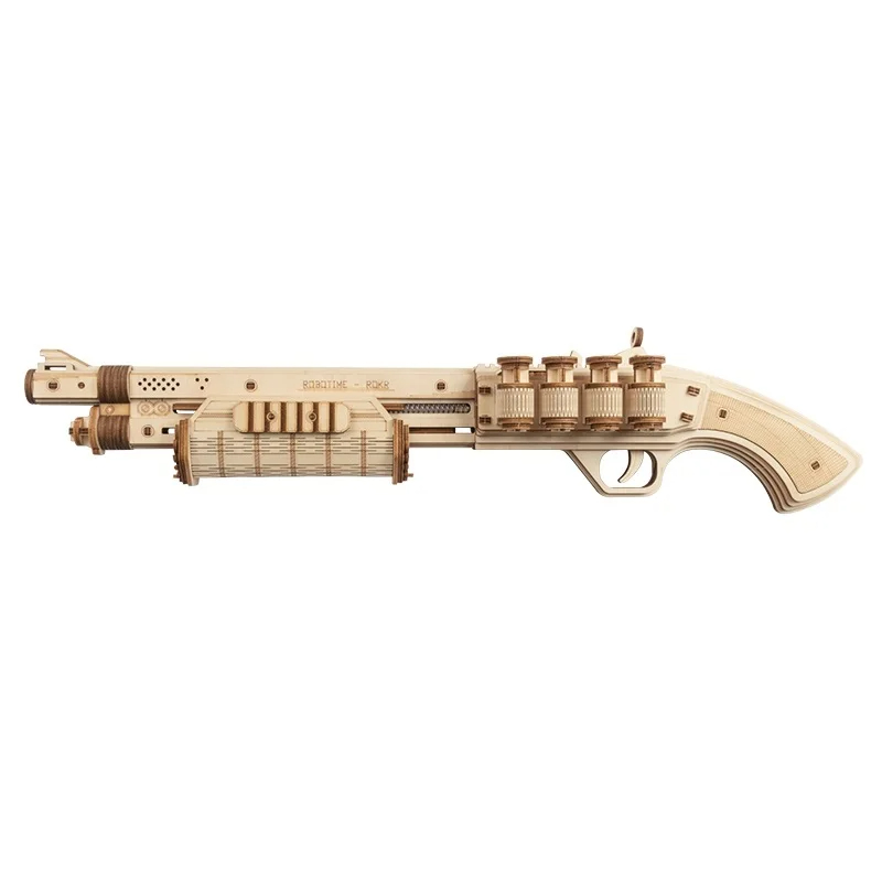 고무줄 총 AK47 슬라이드 반동 DIY 우드 나무총 장난감총 - 상세 이미지 2