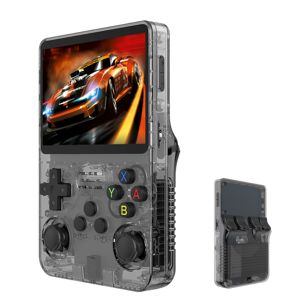 r36s 레트로 휴대용 비디오 게임 20000 3.5인치 IPS 스크린 그레이 64GB 게임 15000 - 상품 이미지
