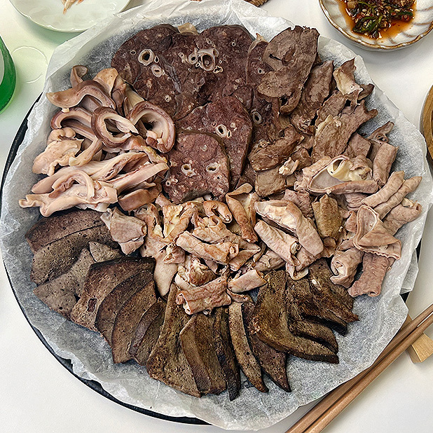 김해 돼지내장 오소리감투 간 허파 염통 꼬불창 부속 부산물 슬라이스 - 상세 이미지 3
