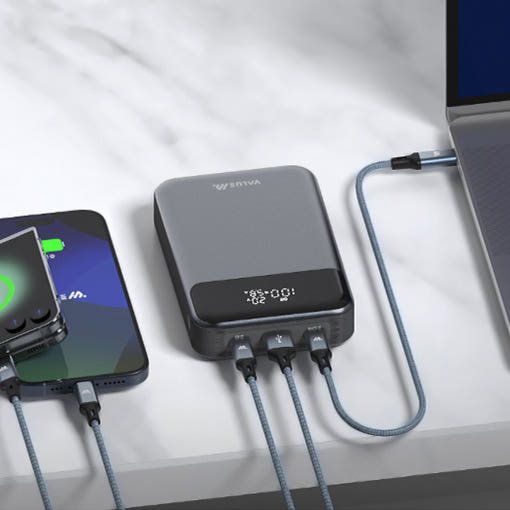밸류엠 130W 보조배터리 LCD 표시 이미지
