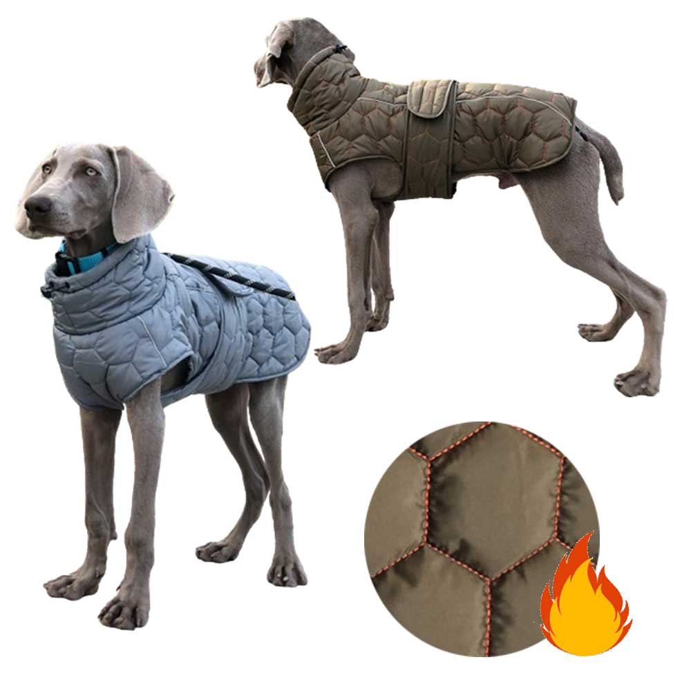 S 누빔 대형견 중형견 강아지 겨울 애견 옷 방한 패딩 망토 기모 조끼 외출 산책 대형 진돗개 도베르만