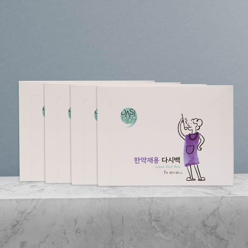한약재용 다시백 7매X4팩 육수망 다시팩 국물팩 국물백 육수거름망 국물망 걸음망 - 상품 이미지