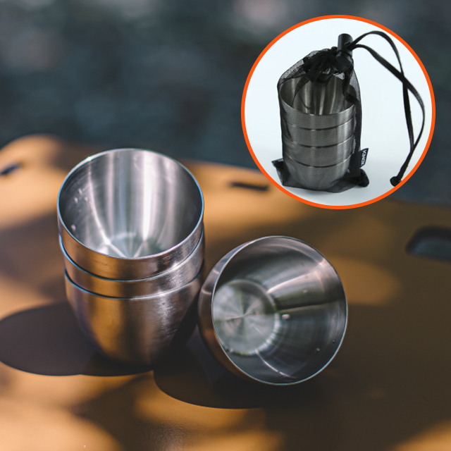 키녹스 소주잔 컵 술잔 캠핑 등산 백패킹 스텐 4p