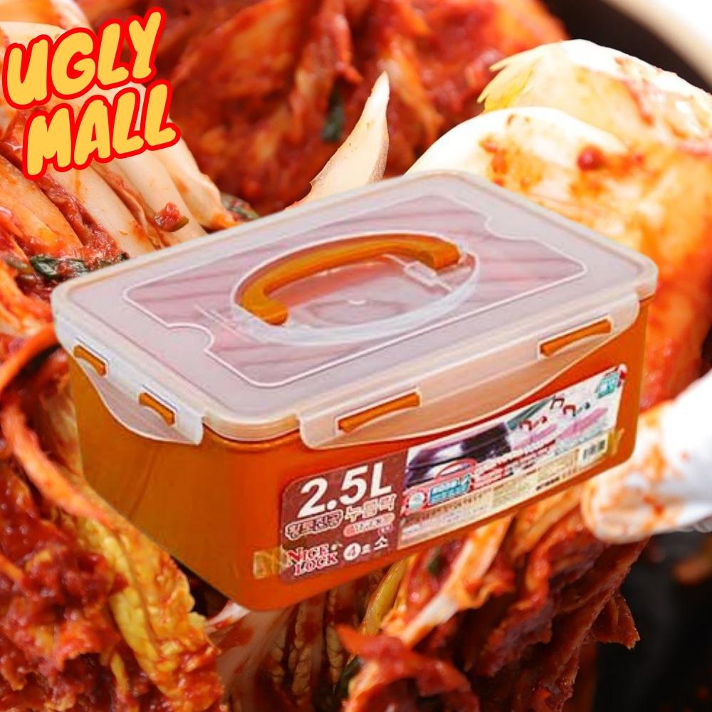 미니김치통2.5L 김치반찬통 누름용기 작은김치통 - 상품 이미지
